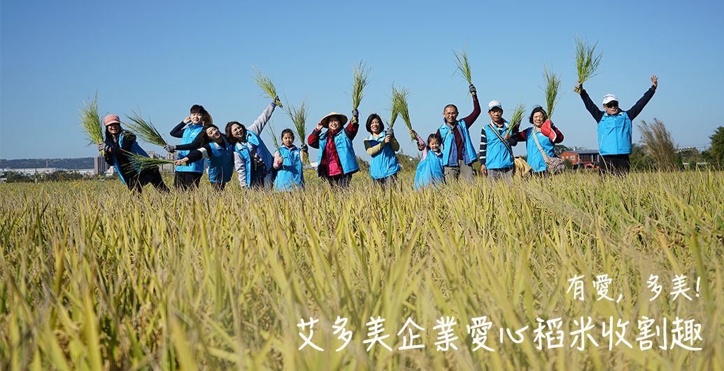 有愛，多美!!!　艾多美企業愛心稻米收割趣!!