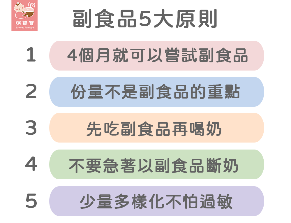 副食品餵食5大原則