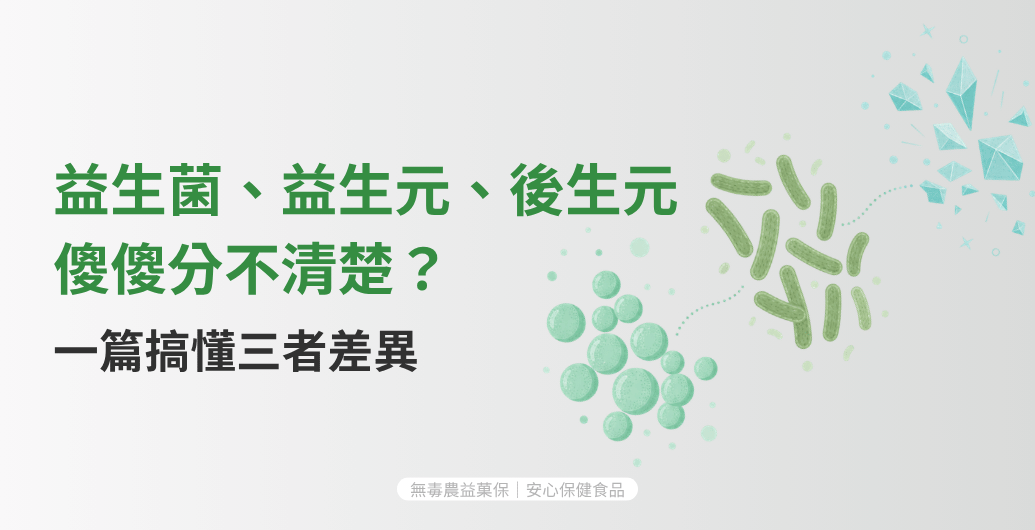 益生菌、益生元、後生元，傻傻分不清楚？一篇搞懂三者差異