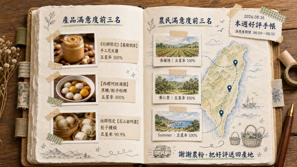 本週產地好評與品質觀察｜看見農粉喜愛，也持續把關每一份安心