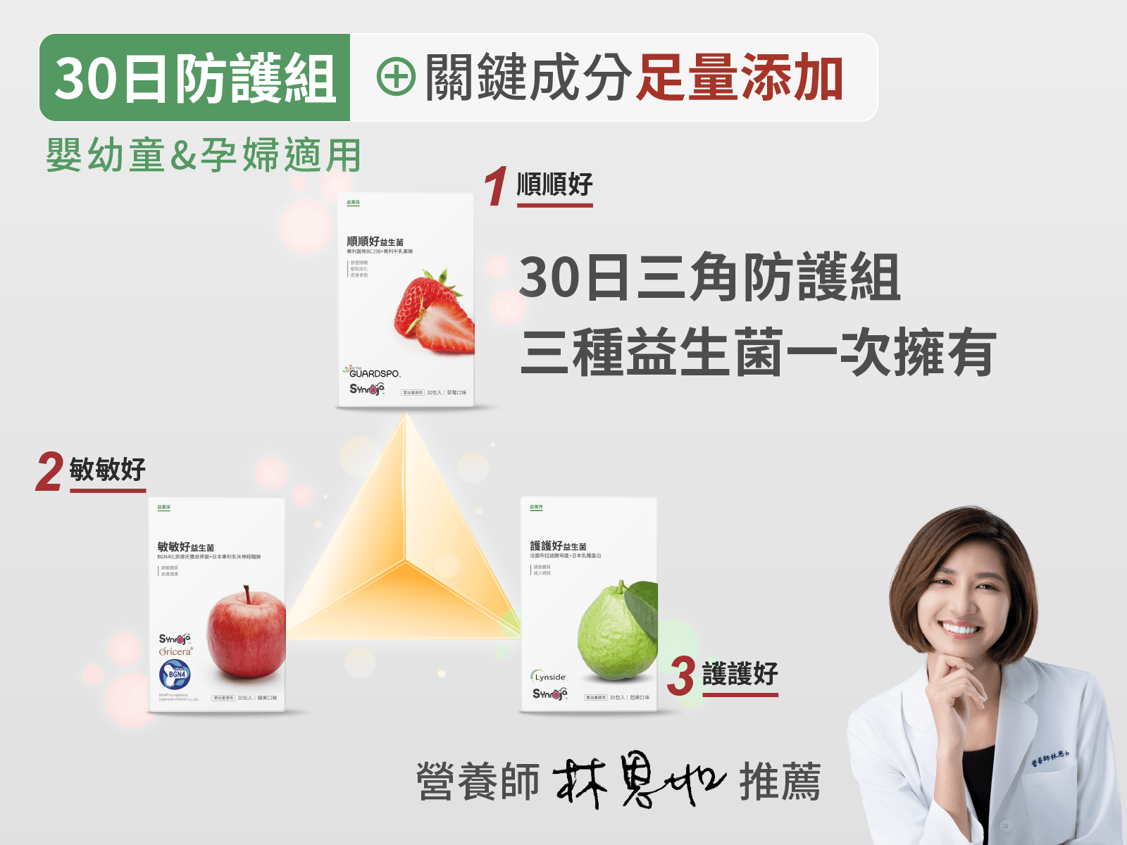 益生菌30日三角防護組