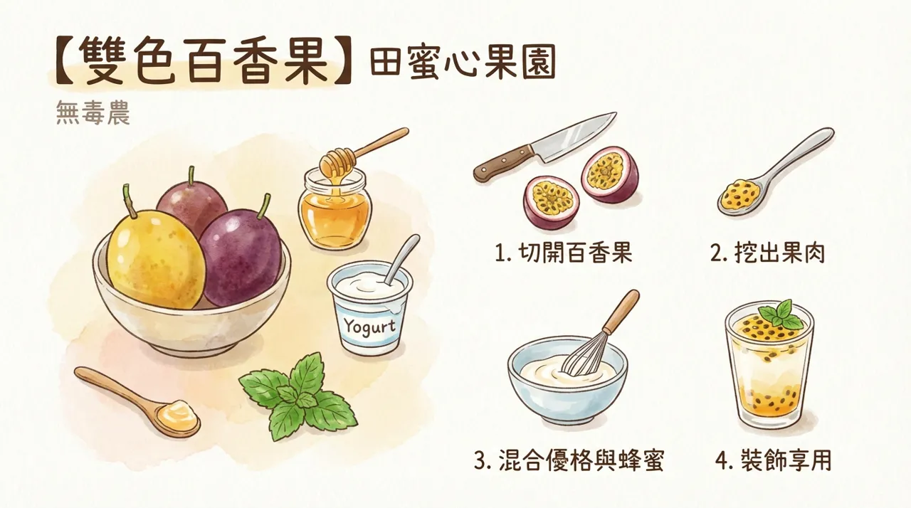【食譜分享】田蜜心果園雙色百香果優格
