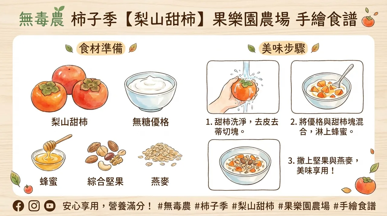 梨山甜柿優格燕麥碗　-　秋季限定的健康美味！