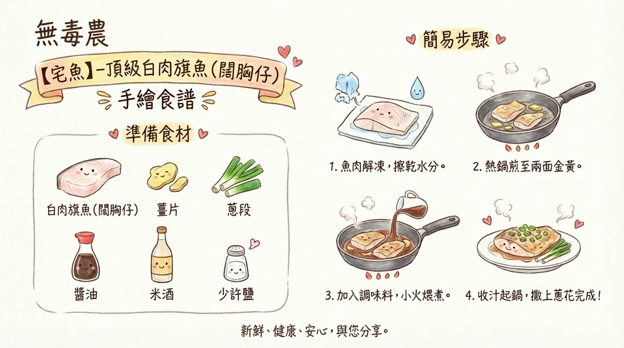 香煎旗魚食譜：簡單4步驟，煎出焦香、煨煮入味的餐廳級美味