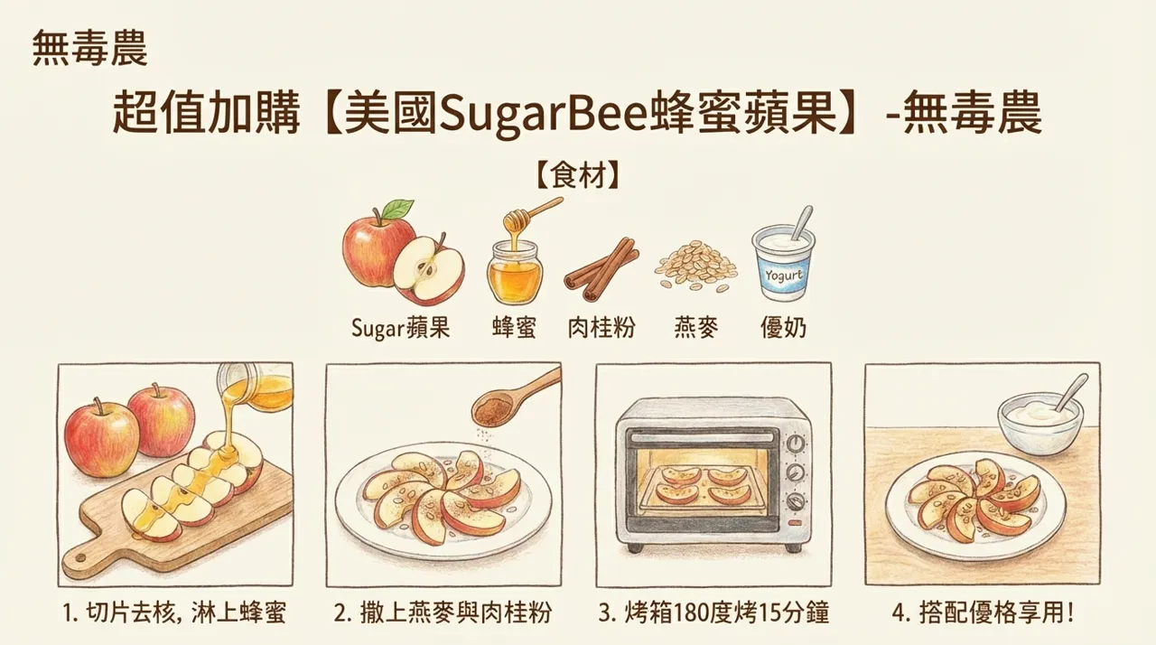 暖心甜點：烤蜂蜜肉桂蘋果佐優格