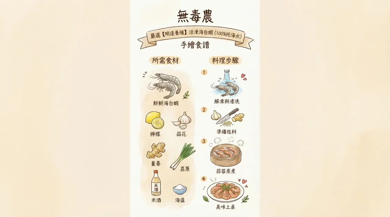 【食譜分享】鮮甜彈牙！零失敗蒜蓉蒸海白蝦