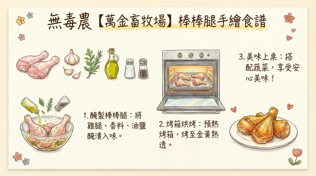 【食譜分享】無毒農萬金畜牧場：零失敗義式香草烤棒棒腿