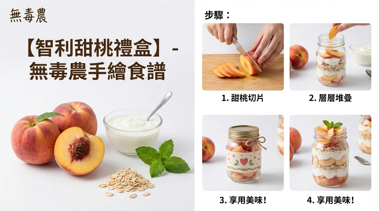 手繪食譜：智利甜桃燕麥優格杯　–　無毒農