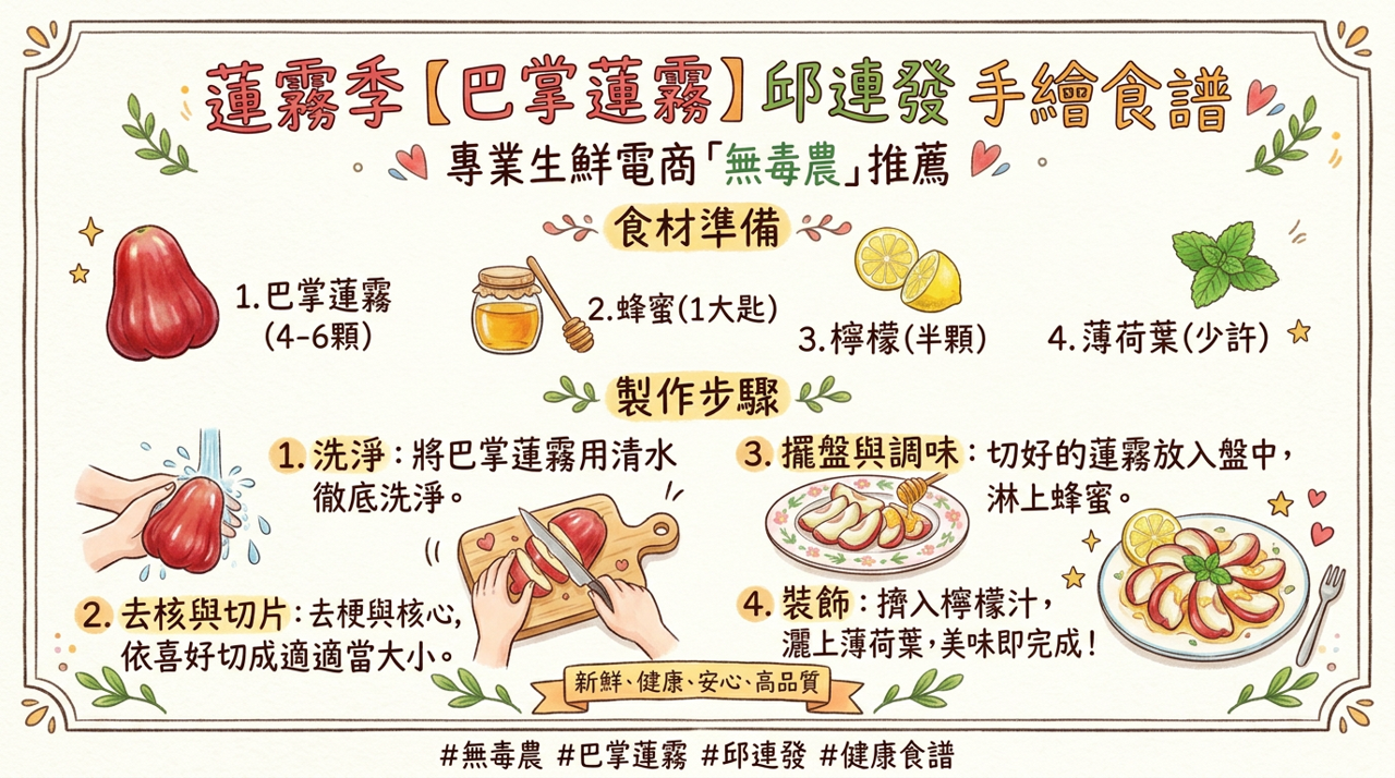 【蓮霧食譜】巴掌蓮霧怎麼吃？邱連發大哥教你打造高品質清甜午茶點心
