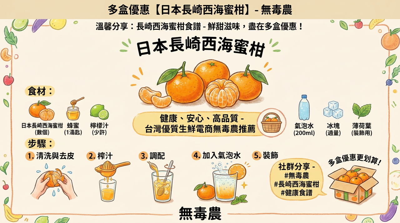 【食譜分享】日本長崎西海蜜柑氣泡飲：每一口都是鮮甜滋味