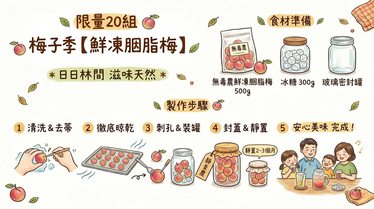 梅子季手作指南：鮮凍胭脂梅釀製教學　-　留住大自然的酸甜滋味