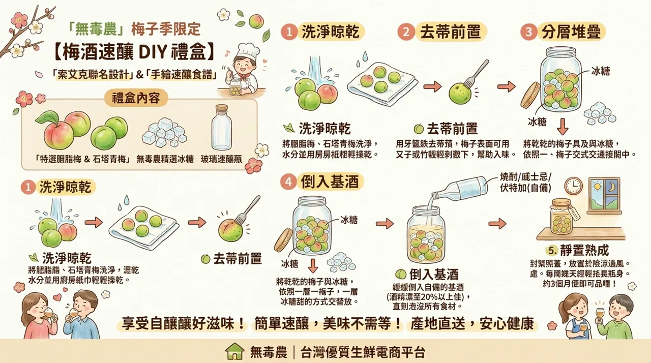 【手作教學】自家釀梅酒：無毒農「梅酒速釀　DIY」完整步驟指南