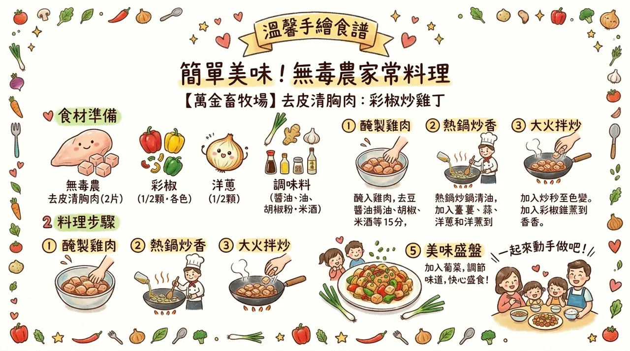 【冬日暖心食譜】彩椒炒雞丁教學：萬金畜牧場雞胸肉的滑嫩秘訣