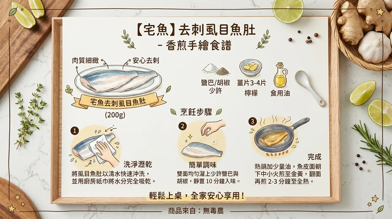 【食譜】香煎去刺虱目魚肚：肉質細緻、全家安心的美味