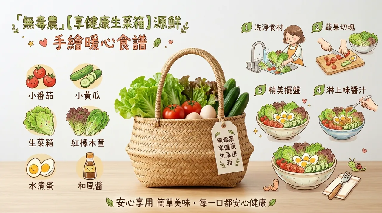 【暖心食譜】源鮮「享健康生菜箱」——　5分鐘完成的安心美味沙拉
