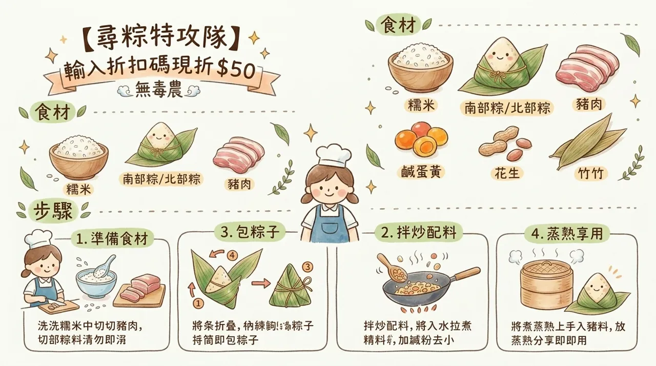 【尋粽特攻隊】粽子做法全攻略：食材準備、拌炒配料、包粽技巧到蒸煮保存