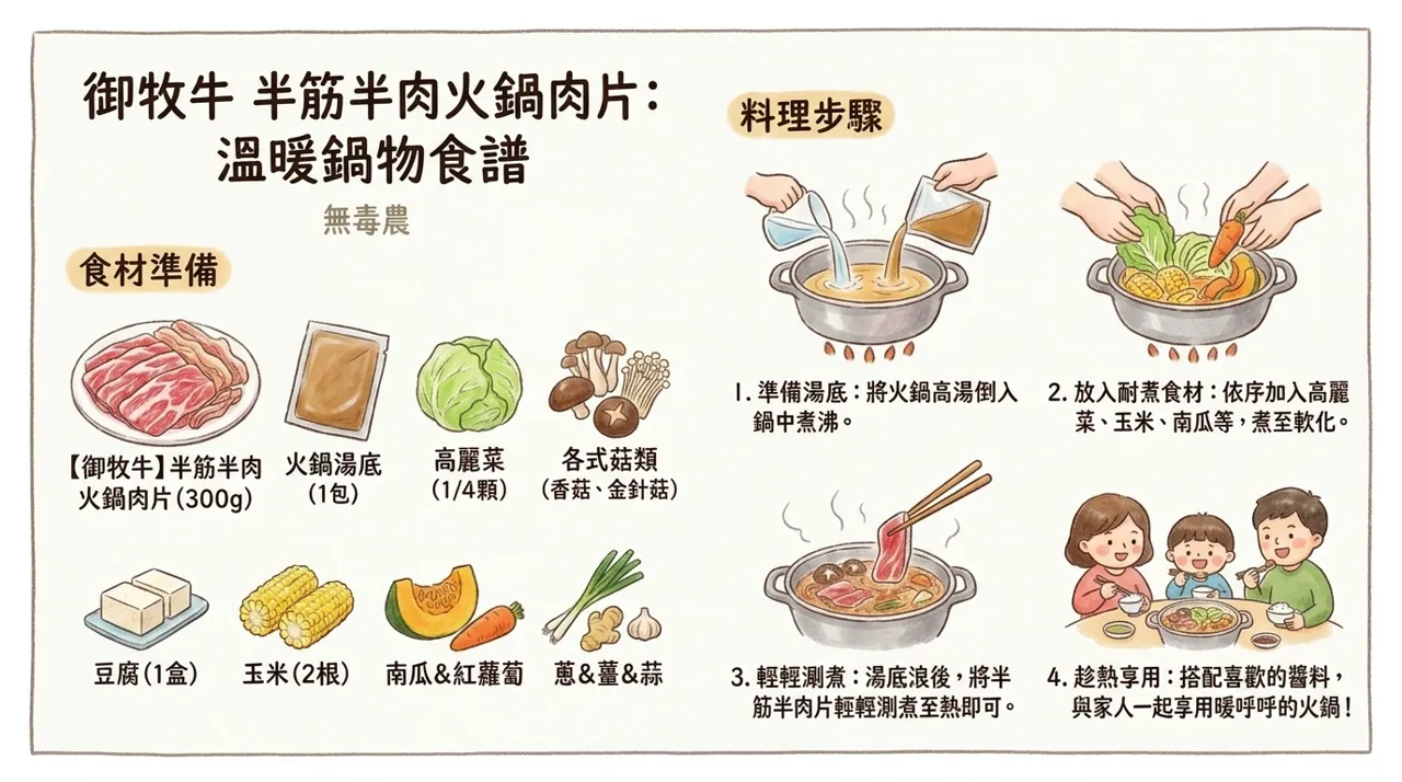 御牧牛半筋半肉火鍋食譜｜冬天暖心鍋物，筋Q肉嫩又鮮甜