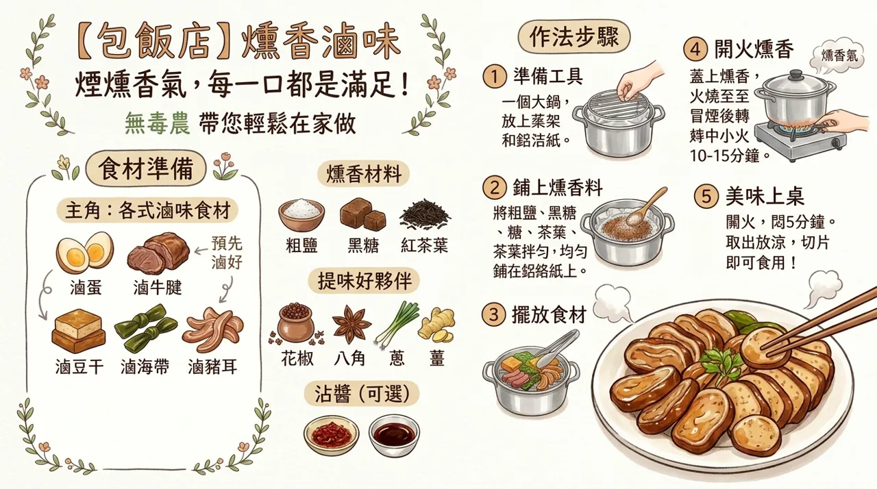 燻香滷味食譜｜在家做出包飯店煙燻香氣，鹽糖茶煙燻法一次學會