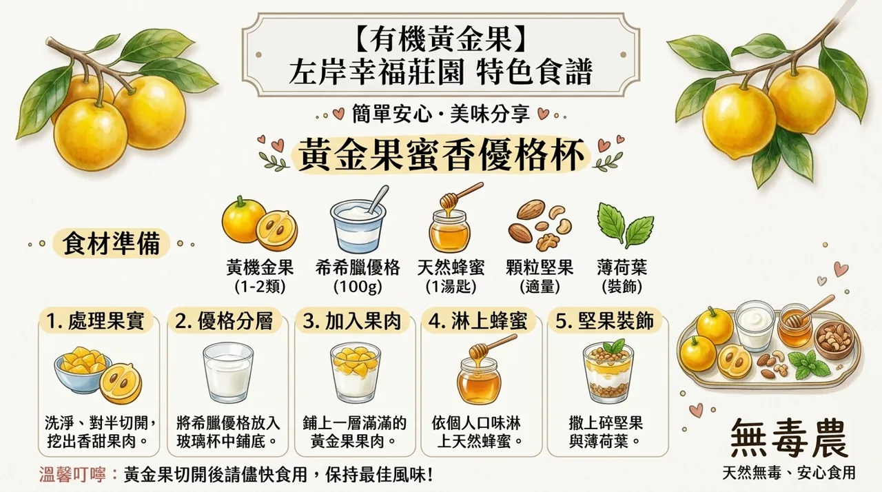 黃金果蜜香優格杯食譜｜5　分鐘完成的冬日清爽甜點，果香、蜂蜜與希臘優格完美分層