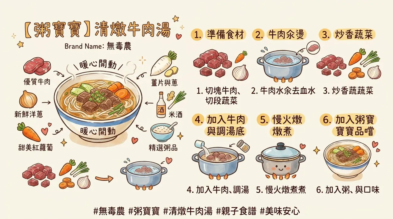 清燉牛肉湯食譜｜冬天暖胃的親子料理，牛肉湯搭配粥寶寶更營養