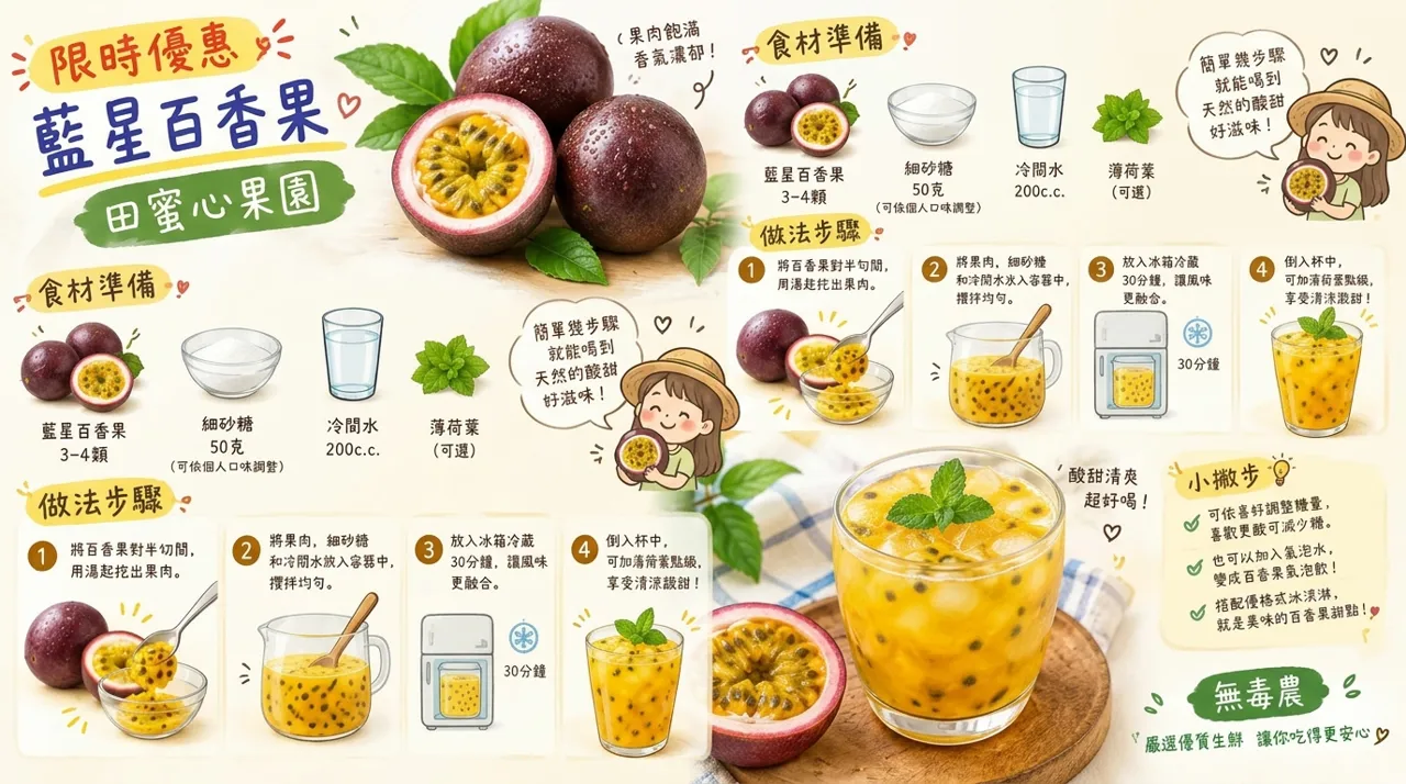 百香果氣泡飲怎麼做？4步驟完成清爽百香果特調