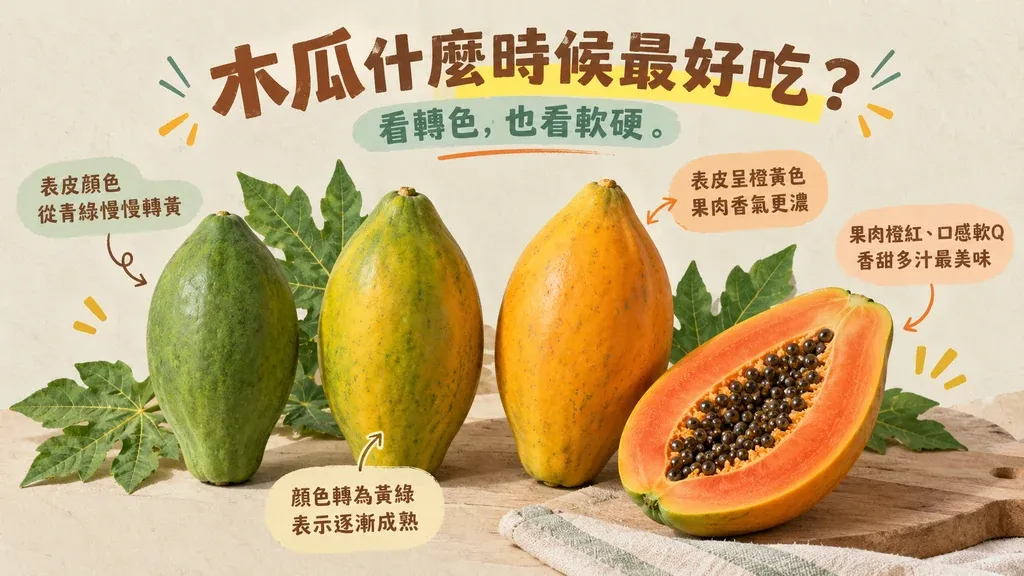 木瓜什麼時候最好吃？轉色、保存與日陞紅妃吃法的食農指南