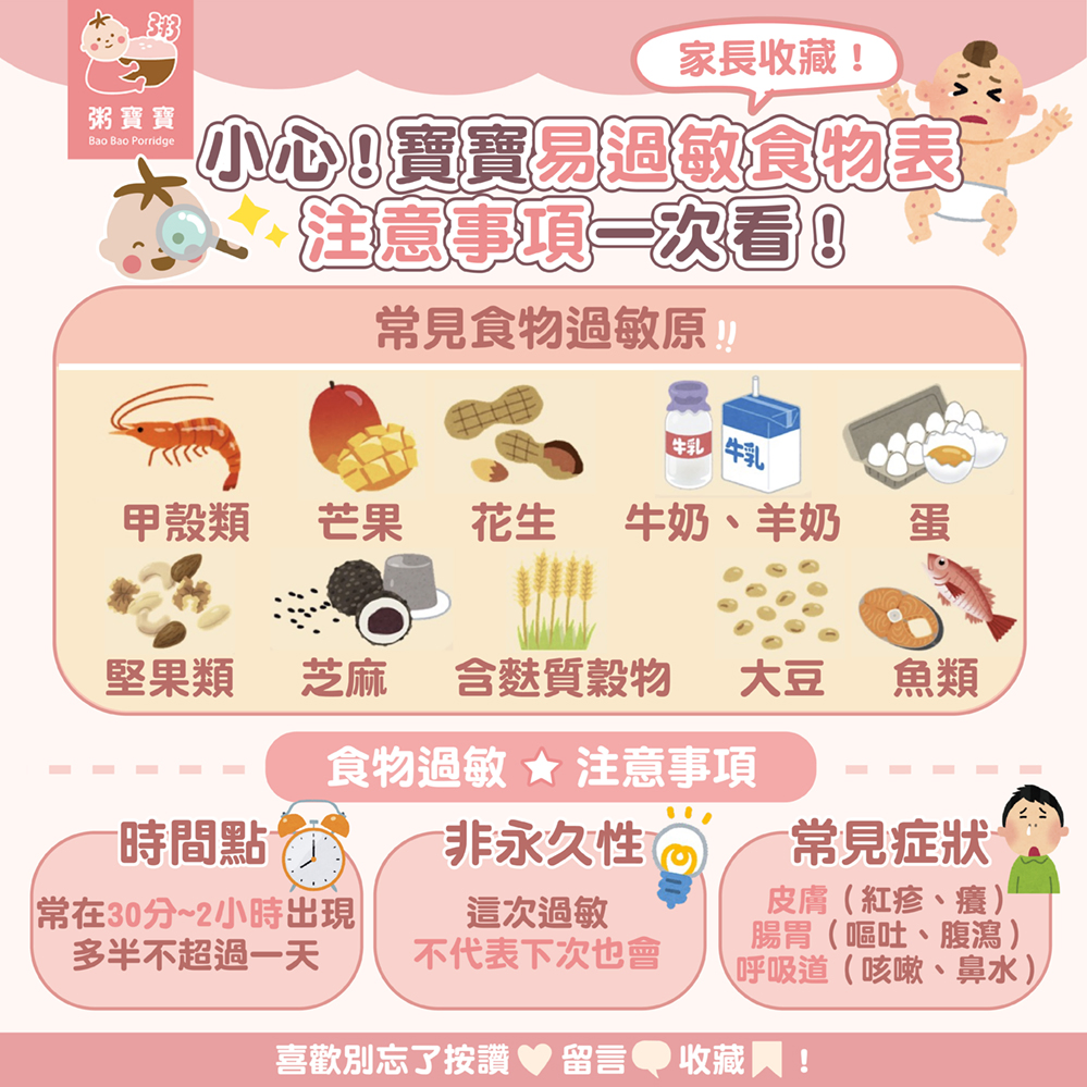 小心！寶寶常見食物過敏原＆注意事項一次看