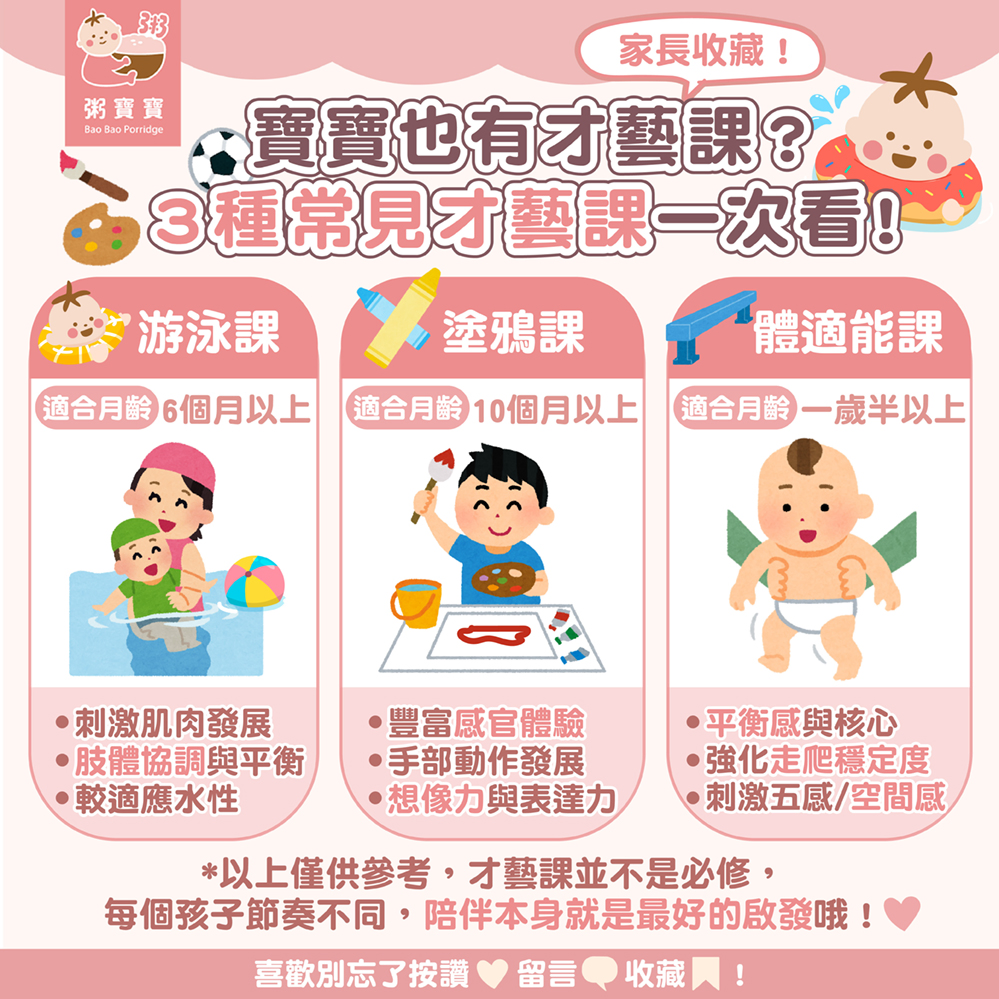 ⟨ 家長必看 ⟩ 寶寶也有才藝課?3種常見才藝課一次看!